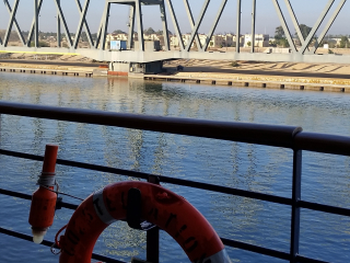 08.06 AM | El Ferdan Railway Bridge | Suez Canal